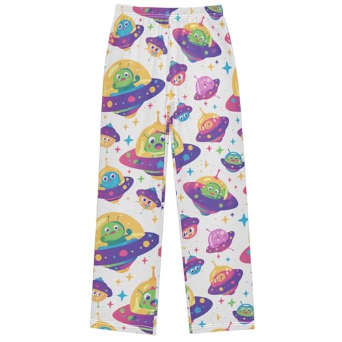Boy's Pants Space Aliens Jogger Pants Elastic Waist Long Bottoms Trousers with Pockets 6-14 Years - Main Image