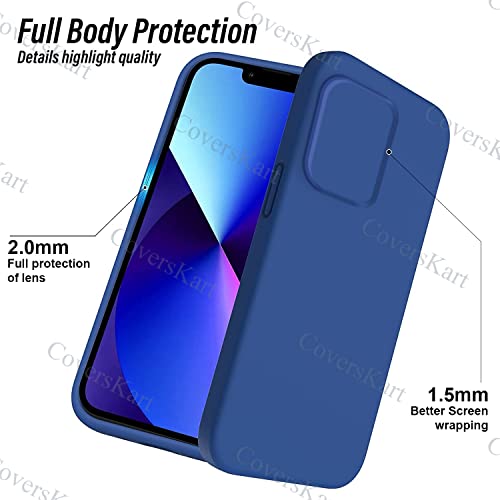 Image of Liquid Silicone Back Cover for Redmi Note 10 / Redmi Note 10S | Inner Microfiber Velvet | Camera Protection Anti Shock Back Case (Blue)