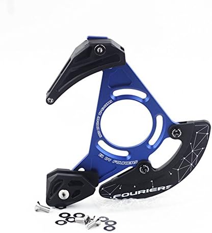 Fouriers MTB Enduro Downhill Chain Guide Bash Guard Retention Device 32-38T (Blue, ISCG-05)