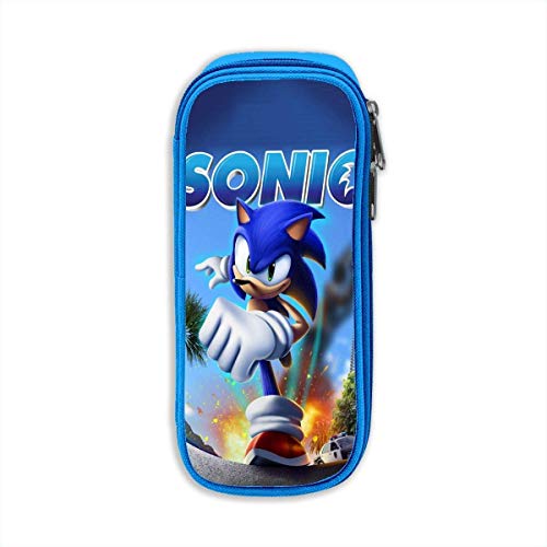Preisvergleich Produktbild hengshiqi Sonic-Hedgehog Unisex Federbeutel mit Reißverschlusshalter Federmäppchen Schreibwaren Beutel Beutel Mädchen Jungen