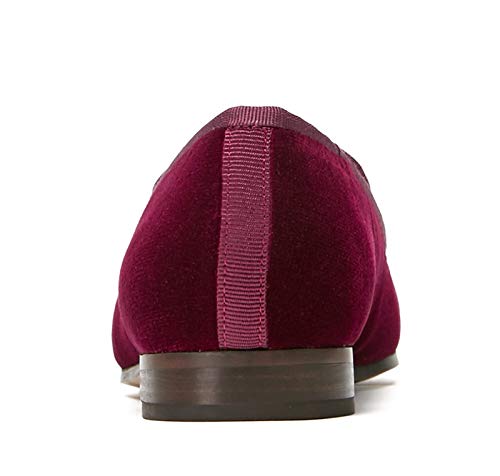Image of Journey West Women's Velvet Loafer Flat with Embroidery Velvet Slippers