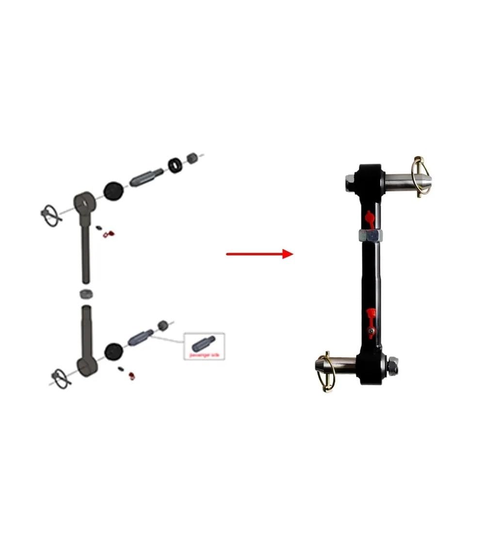Łącznik Stabilizatora Przód Tył Pasuje do Jeep Wrangler JK JKS 2/4 drzwi 2007-2018 stabilizatory przednie łączniki stabilizatora rozłączają regulowane windy 2.5-6 "