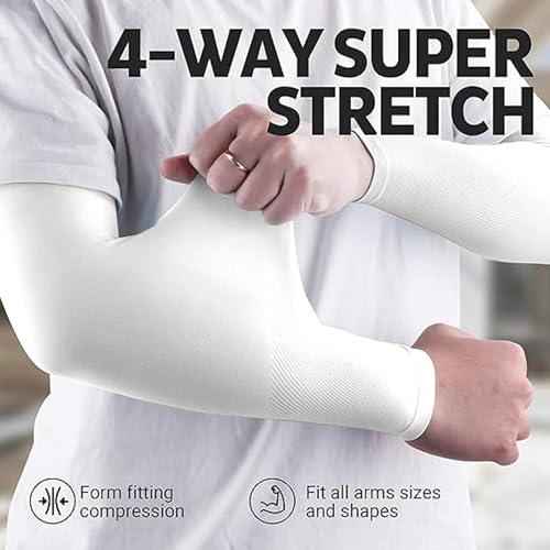 Image of TRENDMALLS Arm Sleeves, Cooling UV Sun Protection Sports Compression for Men /Women /Kids