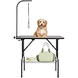 BestPet Dog Grooming Table Adjustable Heavy Duty Pet Cat Grooming Table with Arm/Noose,36