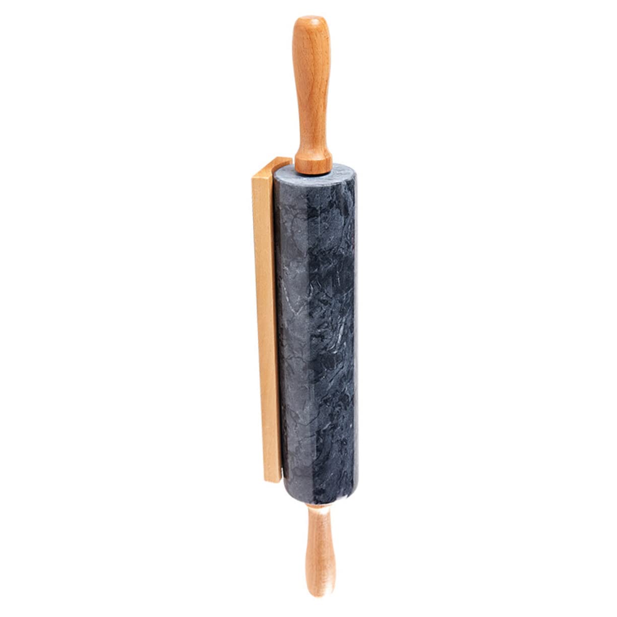 Alipis Rodillo De Mármol Mango De Madera Rodillo Para De Pizza Pasteles y Fondant Utensilio De Cocina Resistente y Decorativo
