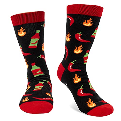 Hot Stuff Funny Socks For Men - Novelty Chilli Pepper Christmas Gifts For Guys Who Love Food #TOP1