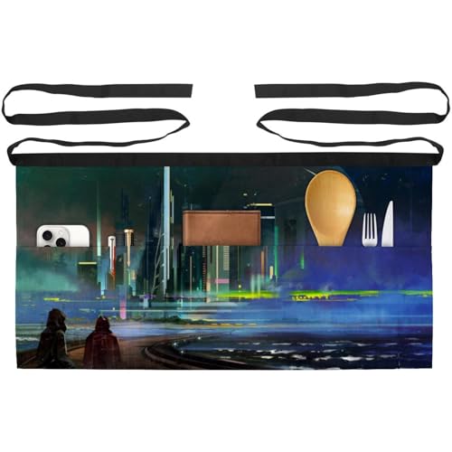 Tabliers courts de chef multicolores Megapolis avec 3 poches de rangement lot de 3