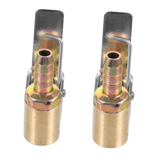 HAPINARY 2pcs Copper Tire Inflation Chuck 6mm Locking Air Chuck for Car Trucks Motorcycles