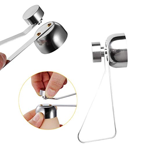 Egg topper cutter, stainless steel egg opener for raw, soft or hard boiled eggshell