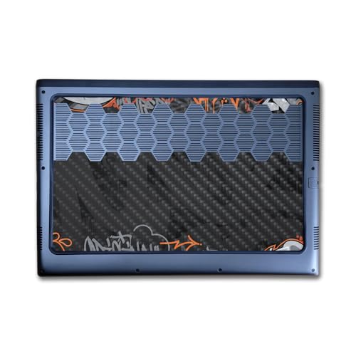 Image of Carbon Fiber Laptop Skin Compatible with Alienware M16 R2 (2024) - Orange Tag - Premium 3M Vinyl Protective Wrap Decal Cover - Easy to Apply | Crafted in The USA by MightySkins