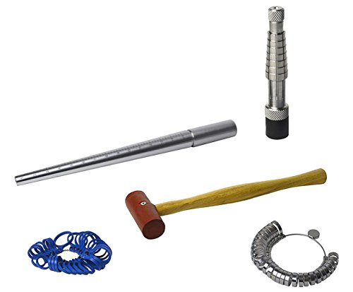 Ring Sizing Kit w/Rathburn Ring Stretcher Mandrel Measuring Stick and 1