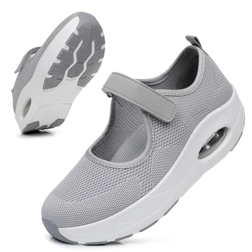 Women's Comfortable Working Nurse Shoes Non-Slip Adjustable Breathable Walking Buffer Fitness Casual Nursing Orthotic Lightweight Shoes Arthritis, Diabetes Heel Pain
