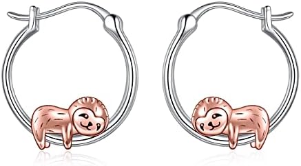 VONALA Cute Hoop Earrings 925 Sterling Silver Animal Jewellery Gifts for Women Girls