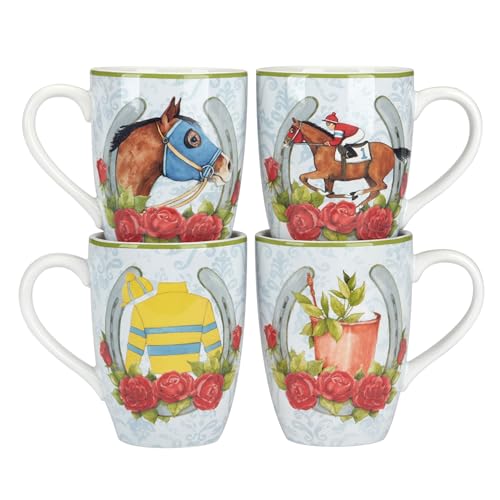 Juego de 4 Mugs temáticos Derby Day 14 oz miniatura 1