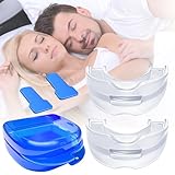 Anti Snoring Mouthpiece - Anti SnoringMouthpiece Device Mouth Guard,Snore Reduction Device for Men and Women, Comfortable Mouth Guard for Better Sleep, 2 Pack (Blue)