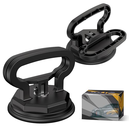 Image of Amooca Glass Suction Cup Lifter Heavy Duty Tile Marble Suction Cup Vacuum Lifter with Handle for Granite Lifting & Window Replacement 100 lbs Load Capacity (2 Pack Black Large)