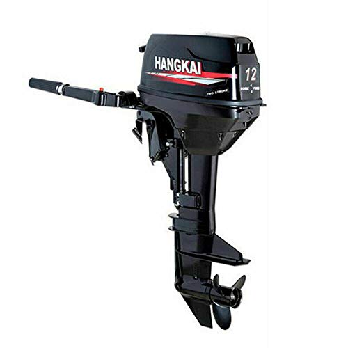 LianDu Outboard Motor Boat Engine 169CC 8.8KW 12HP Gasoline Outboard Motor Marine Inflatable Fishing Boat Engine Yacht Motor CDI Water Cooling System, 6.3 Gallon Fuel Tank