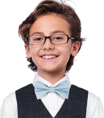 Image of Pre-Tied Adjustable Solid Tuxedo Bow Tie for Boys and Men