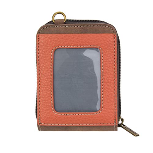 Image of CHALA RFID Cute-C Credit Card Holder Wallet Wristlet - Women Faux Leather Cute-C with Strap