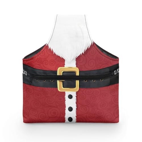 Image of KUIFORTI Christmas Santa Claus Knitting Yarn Bag Holiday Yarn Bags for Crocheting on The Go Crochet Storage for Women Girls at Home Travel Lightweight