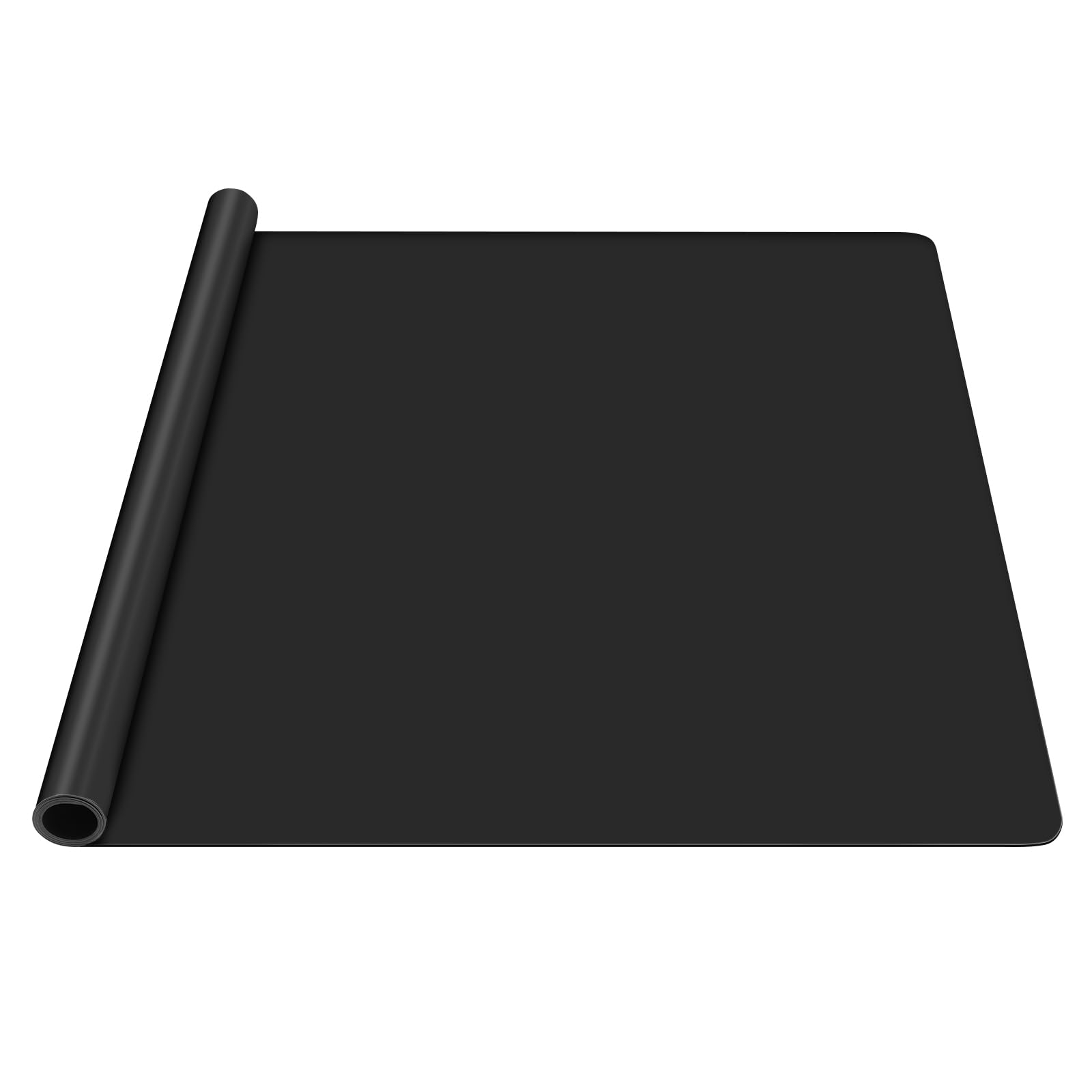 Luxeu Large Silicone Mat, 80x60cm Silicone Sheet for Crafts, Washable and Non Slip, Heat Resistant Mat for Resin Epoxy, Painting, Resin Accessories, Coffee Machine (Black)