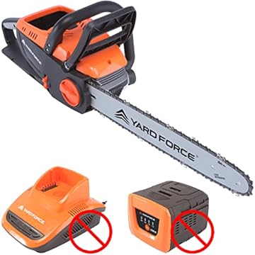 Yard Force Motosega a barra Oregon da 40 V, senza fili, 35 cm, parte della gamma GR 40, solo corpo, LS G35W, arancione