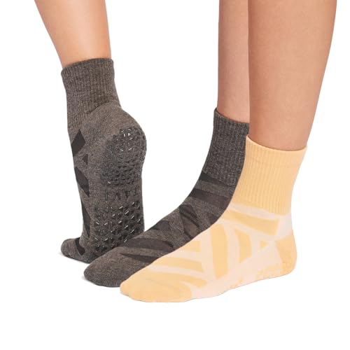 Image of TAVI Aria Pilates Socks - Grip Socks for Women with Non-Slip Grippy Sole and Arch Support, Wear for Yoga, Barre, Dance