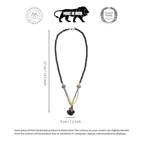 Image of AAKRITI ART CREATIONS Boho & Tribal Handcrafted Ethnic Necklace Collection | Multicolour Pendants, Mandala, Lotus & Dreamcatcher Designs | Artisan Lariat, Collar & Statement Jewelry for Women