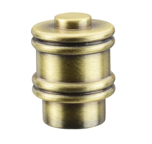 Image of Aspen Creative 24030-42, Bumped Cylinder Finial for Lamp Shade, Steel in Antique Brass Finish, 1-1 /4 inch Height (2 Pack)