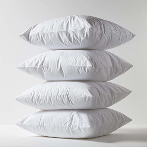 HOMESCAPES Set of 4 Euro Size 80 x 80 cm Waterproof Pillow Protectors Hypoallergenic Anti Dust Mite Washable Square Pillow Covers Oeko-Tex Certified Soft & Breathable with Zip Closure - Image 2