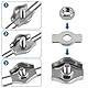 15 Stück Edelstahl 304 Drahtseilklemme M3, Drahtseil 2mm 3 mm Seilklemme, Rostfreie Seilklemmen Drahtseilklemmen，Stahlseil Klemme für Drahtseil Stahlseil WäScheleinenspanner Markise Fixiert
