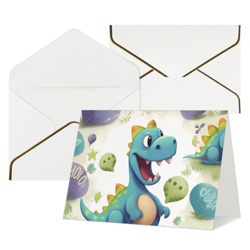 Cartes Thinking of You lot de 12 avec enveloppes au motif dinosaure pour toutes occasions
