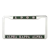 Alpha Kappa Alpha Sorority New Green Metal License Plate Frame