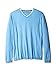 Robert Graham Men's Peppermint-Ctn Silk Cash Blended V-Neck Sweater