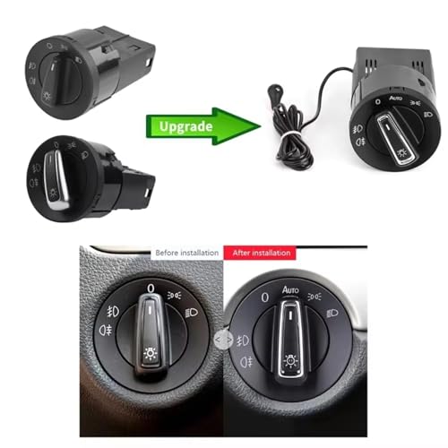 Interruptor de faros automáticos 3BD941531A con sensor de luz compatible con Jetta y Bora 1999-2016 5