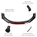 OTOEZ Universal Front Bumper Lip Spoiler Front Lip Protector Chin Spoiler Compatible with Honda Civic Accord HR-V Toyota Chevrolet Ford Hyundai VW BMW Ford Mazda Tesla (Matte Black + Red)