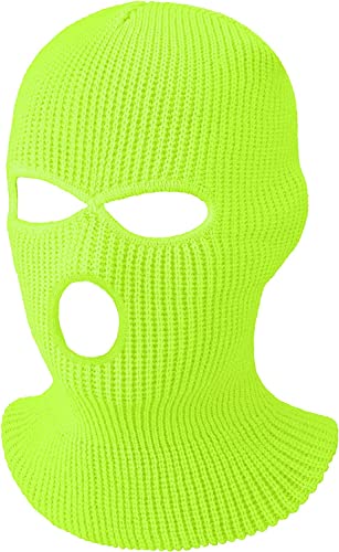 Image of Winter 1-Hole Knitted Ski Full Face Covering | Adult Men's & Women's Balaclava for Outdoor Sports & Cold Weather
