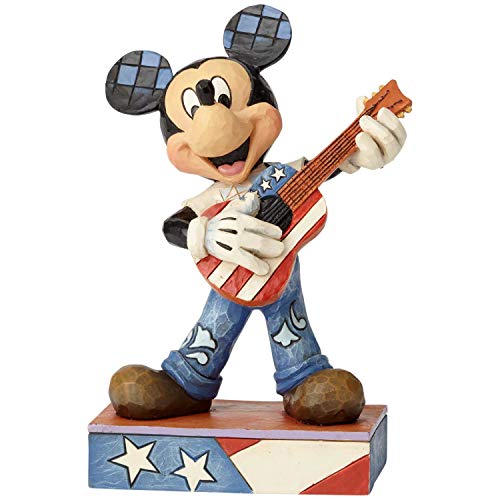 Enesco Disney Traditions by Jim Shore Mickey Mouse Rock and Roll Americana Figurine, 6.38 Inch, Multicolor