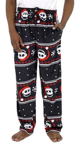 The Nightmare Before Christmas Adults Pajama Pants, Women & Mens Jack Skellington Pajamas, Fleece Holiday Pjs, Sizes S-XL