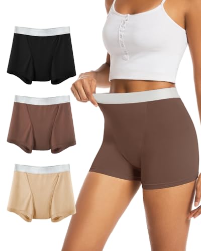 Image of TIICHOO Period Underwear for Women Heavy Flow High Waist Leakproof Panties Sleep Shorts for Menstrual Postpartum 1 Pack