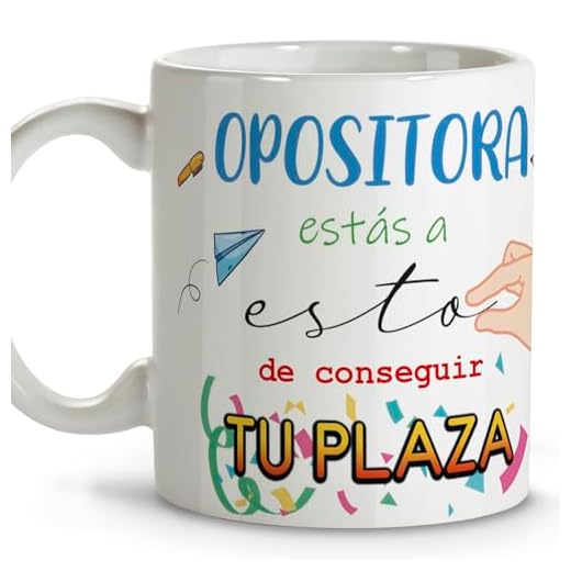 LolaPix Opositora. Tazas originales para regalar. Regalos opositores. Oposiciones. Tazas personalizadas. Taza cerámica 330 ml.