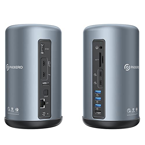 PHIXERO Docking Station USB-C Thunderbolt 3 16 in 1