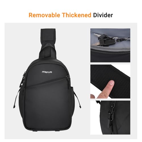 Bolso Mosiso para cámara DSLR/SLR con funda lluvia negro miniatura 2