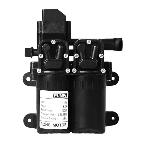 Industrial Water Pressure Diaphragm Pump DC12V 100W 160PSI 7.5L/Min High Pressure Agricultural Electric Water Sprayer Diaphragm Water Pump