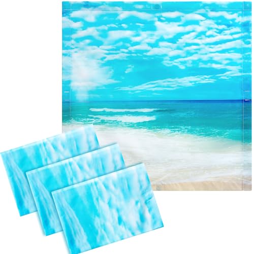 Image of VIHOSE 4 Pcs 2 x 2 Feet Fluorescent Light Covers for Ceiling Lights Classroom Magnetic Light Filters for Reducing Harsh Glare Flicker for Office Classroom Home Drop Ceiling(Wave)