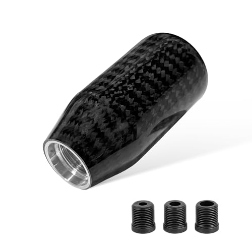 ZNDAW Carbon Fiber Shift Knob, Car Gear Lever Shifter Handle