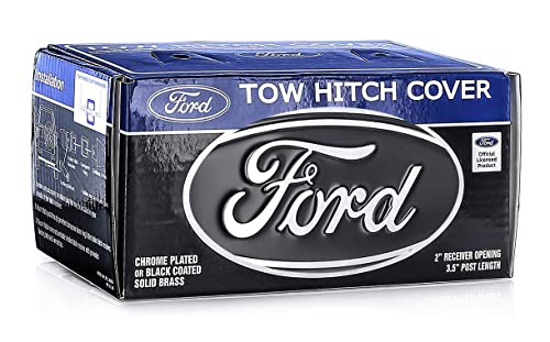 Ford Oval Hitch Cover Plug For Trailer Towing Black Solid Brass Stainless Steel Post (2 Inch) #TOP3