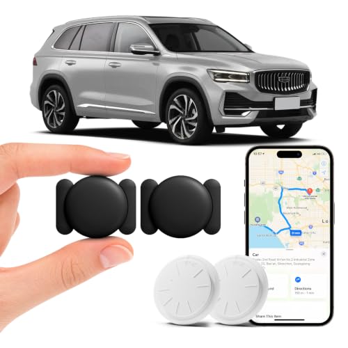 Image of GPS Tracker for Vehicles, 2PCS Real Time Tracking Devices for Cars Hidden, No Monthly Fee Car Tracker, Work with Find My (iOS Only), Magnetic GPS Tracker, Waterproof Tracker Device for Vehicles, Black