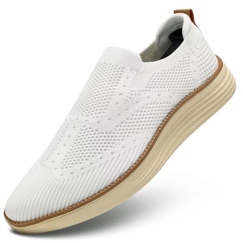 Mens Casual Business Oxfords Shoes Dress Walking Work Sneakers Lightweight Fashion Mesh Comfortable Soft Sole