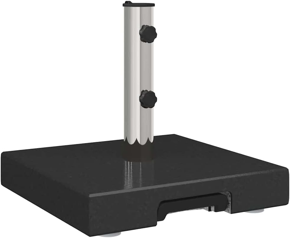 vidaXL Parasol Base Black 41 x 41 x 37 cm Granite, Stylish Umbrella Base for Your Garden or Patio, Great Support for Sunshade and Outdoor Fun!